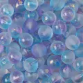 Frosted blue and purple gradient glass beads with gold foil for DIY jewelry making - Round Bead Style (BBD227) / 10mm (30 Pieces/Pack) / Purple-Blue Gradient
