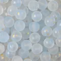 Light blue frosted jelly glass beads with sparkling gold foil for DIY jewelry crafts - Round Bead Style (BBD227) / 10mm (30 Pieces/Pack) / Gradient Light Blue