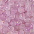 Lavender frosted jelly glass beads with gold foil for DIY jewelry making - Round Bead Style (BBD227) / 10mm (30 Pieces/Pack) / Violet