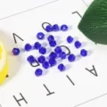 4mm bicone crystal glass beads in royal blue for DIY jewelry making accessories - Dark Blue