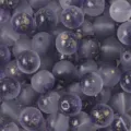 Frosted purple gradient glass beads with elegant gold foil speckles for DIY jewelry crafts - Round Bead Style (BBD227) / 10mm (30 Pieces/Pack) / Gradient Navy Blue