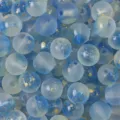 Blue and frosted clear glass beads with gold foil for DIY jewelry making material - Round Bead Style (BBD227) / 10mm (30 Pieces/Pack) / Gradient Medium Blue