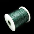 Professionelle dunkelgrüne koreanische Wachskordel auf Spule für DIY-Schmuckherstellung - Dunkelgrün / 2 mm Durchmesser - 5 m/Packung