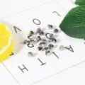 4mm metallic silver diamond-shaped faceted crystal loose beads for DIY jewelry making. - Silver Plated