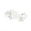 Silver-tone floral metal bead caps for DIY handmade earrings and jewelry making - Hollow 5-Petal Bead Cap (14mm) / 300PCS/Pack / White Gold Color