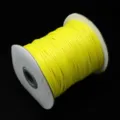 Spule mit leuchtend gelbem koreanischem Wachskordel-Faden für DIY-Schmuck und Flechten - Fluoreszierendes Gelb / 2 mm Durchmesser - 5 m/Packung