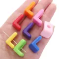 Assorted colorful L-shaped acrylic beads for DIY handmade jewelry and phone charms decoration - Letter L / 10 Pieces (14x20mm) / Random Mixed Colors