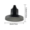 Technische afmetingen van 6 inch zwarte hogedruk regendouchekop voor de badkamer - 6 Inch Rond Topdouche Zwart + Filter