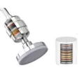 Pommeau de douche filtrant haut de gamme à 20 étapes avec cartouche de rechange - Pomme Haute 6 Fonctions + Filtre Argenté + 1 Cartouche de Rechange