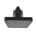 Gedetailleerd zicht op de matzwarte 6-inch vierkante hogedruk regendouchekop spuitplaat - 6 Inch Vierkant Topdouche Zwart + Filter