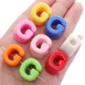 Various colorful acrylic G-letter beads for DIY handmade jewelry and phone chain decoration - Letter G / 10 Pieces (17x20mm) / Random Mixed Colors