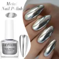 LILY'CUTE mirror silver metal nail polish 7ml JS01 for high-shine metallic finish - JS01-Mirror Silver