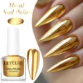 Mirror gold metallic nail polish gel with high shine finish JS02 color - JS02-Mirror Gold