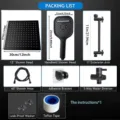 Ensemble de douche complet en acier inoxydable noir avec tête de pluie de 12 pouces. - 12 Pouces / Noir