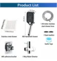Doucheset componenten inclusief handdouche, slang, houder en wateromsteller. - Maat 6 Inch / Zilver