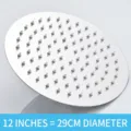 High pressure 12 inch stainless steel round top spray shower head with 29cm diameter - 12 Inch Round