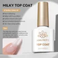 Points forts du top coat laiteux de 10 ml pour une finition d'ongles à effet flou artistique - Milky blanc