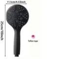 Matte black shower head with 25cm height and 11.5cm diameter plus Teflon tape included. - American Black Single Shower Head / Single Head / Black