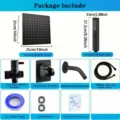 Complete matte black stainless steel shower set parts with rainfall and handheld heads - 10-Inch Set / Black