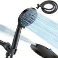 American style matte black pressurized handheld shower head set with hose and bracket - American Shower Black 1.5 m Hose