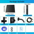 Complete matte black concealed shower set with rainfall head and handheld sprayer - 12-Inch Set / Black