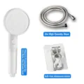 High-pressure handheld shower head set with filter, stop switch, 2m hose, and bracket - Filtered Shower Head + 2m Reinforced Hose + Drill-free Bracket