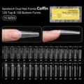 Set di forme per unghie Born Pretty Coffin Sandwich Dual con 15 dimensioni e misure - Forma Coffin (63287-01) / 240 Pezzi