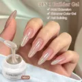 BORN PRETTY Gel constructor multifuncional 3 en 1 con brillo fino para extensión de uñas - NS01 Shimmer Nude / 15ml / 3-In-1 Extension Gel