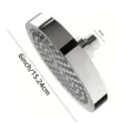 High-quality polished chrome 6-inch round fixed shower head with G1/2 connection for bathroom - Round Silver