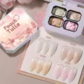 UR SUGAR 4-grid pat painting gel for gradient blush and smudge nail art effects - 02-Peach Tulle (HEMA/TPO FREE)