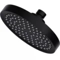 6-inch matte black rainfall shower head featuring high pressure silicone nozzles design - Round Black