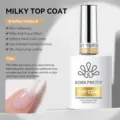 BORN PRETTY 15ml γαλακτώδες top coat νυχιών με εφέ απαλής εστίασης χωρίς σκούπισμα - Milky Top Coat / 15ml