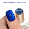 Professioneel macro-detail van BORN PRETTY Abyss Sea blauwe glas magnetische kattenoog gel nagellak - Diepblauw (Abyss Sea MY544)