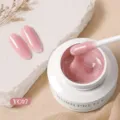 Gel d'extension d'ongles BORN PRETTY 8-en-1 rose laiteux avec paillettes argentées YC07 - Rose aux Fines Paillettes (YC07)