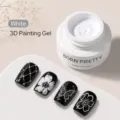 BORN PRETTY White 3D relief painting gel for embossed nail art and flower designs - 5ml / White