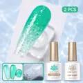 BORN PRETTY kit de 2 vernis gel avec top coat effet ondulation et couleur turquoise - Ensemble 2 Pièces 06 / Ensemble deux pièces