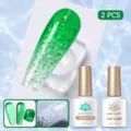 Kit vernis à ongles BORN PRETTY 2 pièces avec un bel effet ondulation d'eau verte - Ensemble 2 Pièces 07 / Ensemble deux pièces