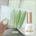 Detailed view of BORN PRETTY MY54 light green glass cat eye magnetic gel nail polish effect - 10ML / MY54