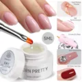 BORN PRETTY 5-in-1 clear nail glue gel for chrome powder, 3D effects and top coat - 5-in-1 Nail Gel