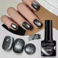 Smalto gel magnetico cat eye grigio argento professionale variante MC10 per manicure - MC10