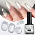 Smalto gel magnetico LILY'CUTE MC20 effetto cat eye argento scintillante aurora perlato - MC20