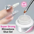 Gel de colle professionnel pour strass super fort pour nail art 3D et bijoux 30g 1oz - Paquet de 30g / Transparent