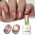 BORN PRETTY Ice Crystal Cat Eye Nail Gel in high-gloss reddish brown magnetic finish - Bean Paste Red (MY45)