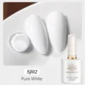 Vernis à ongles gel BORN PRETTY Pure White SJ02 15ml avec échantillons brillants et mats - Blanc Pur (SJ02)