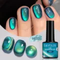 LILY'CUTE Katzenmagnetgel-Nagellack MC27 in schimmerndem Blaugrün mit Glaseffekt - MC27 (Türkis)