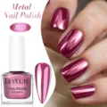 LILY'CUTE JS11 high gloss metallic mirror pink nail polish 7ml professional use - JS11-Mirror Metal Pink