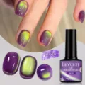 Gel magnetico occhio di gatto viola LILY'CUTE MC29 con effetto aurora verde brillante - MC29