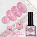 Smalto per unghie LILY'CUTE Water Light Reflective Pink Glitter, tonalità WR07, 7ml - WR07 (Pink Purple Sparkle)