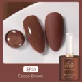 Vernis à ongles gel BORN PRETTY SJ05 Cocoa Brown avec finitions brillante et mate, 15ml - Brun Cacao (SJ05)