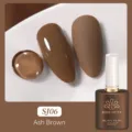 Vernis à ongles gel Born Pretty SJ06 Ash Brown avec finitions brillante et mate - Brun Cendré (SJ06)